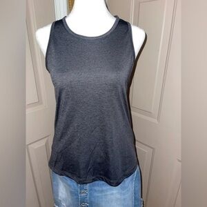 Soffe Y2K racer back workout tank charcoal gray size XL 100% polyester.